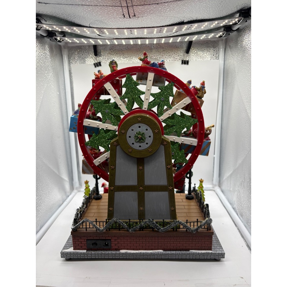 Carole Towne Krause Ferris Wheel 2015 Animated Christmas Village Lights Music - Picture 10 of 17